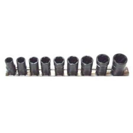 H.B. Products H.B. Products TRTSMS3809B 9 Piece .38 in. Drive Metric Turbosocket Set TRTSMS3809B